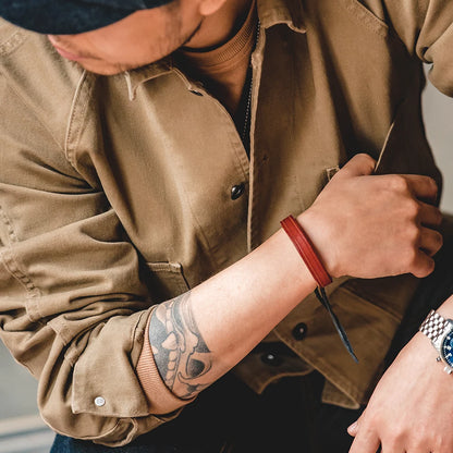 Mens Heavyweight Twill Chore Coat - Four-Pocket Utility Jacket in Khaki - ZOOMNSTORE