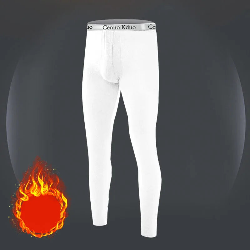 2024 New Men's Tight Sports Pants Slim Pants Autumn And Winter Thermal Pants Plush High Stretch Quick Drying Compression Pants - ZOOMNSTORE