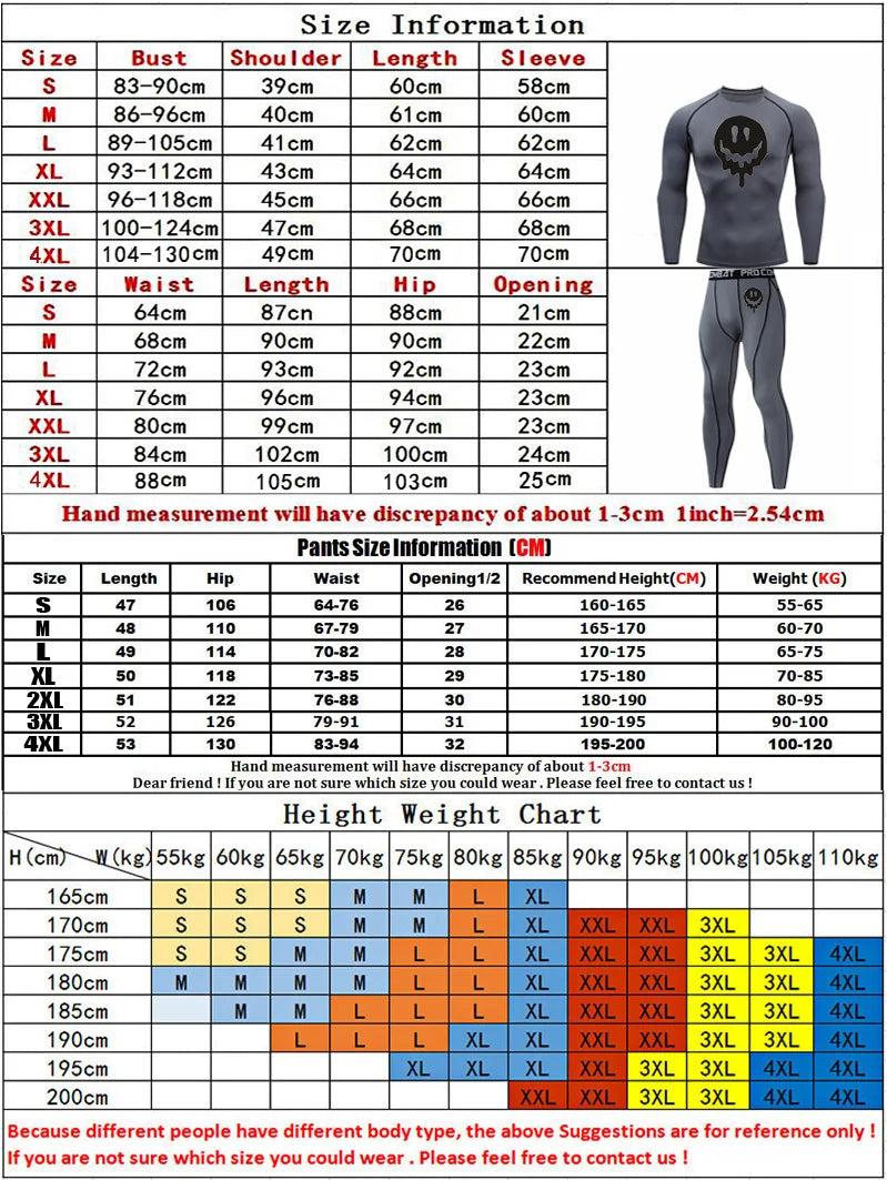 Men's Compression Running Set | Long Sleeve Running Top & Athletic Compression Gear for Fitness - ZOOMNSTORE