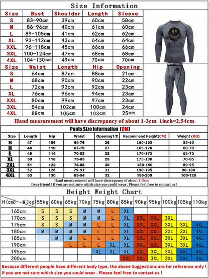 Men's Compression Running Set | Long Sleeve Running Top & Athletic Compression Gear for Fitness - ZOOMNSTORE