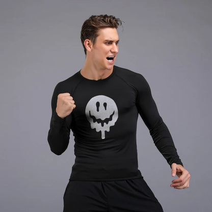 Men's Compression Running Set | Long Sleeve Running Top & Athletic Compression Gear for Fitness - ZOOMNSTORE