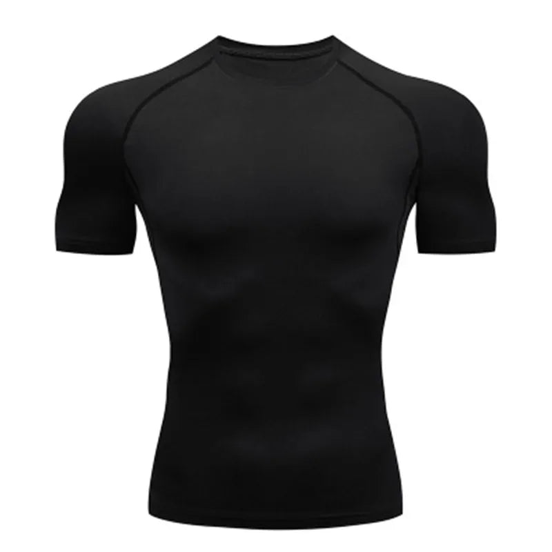 Mens Compression T-Shirt - Breathable Fitness Gym Running Sweatshirt - ZOOMNSTORE