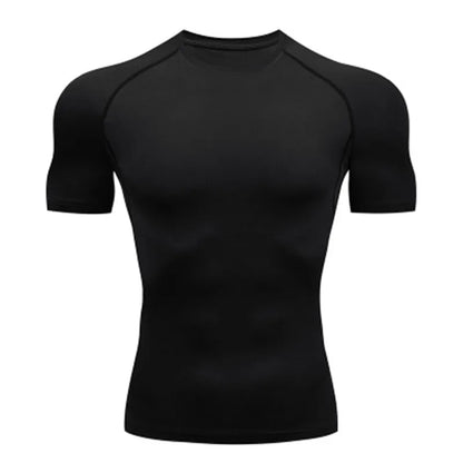 Mens Compression T-Shirt - Breathable Fitness Gym Running Sweatshirt - ZOOMNSTORE