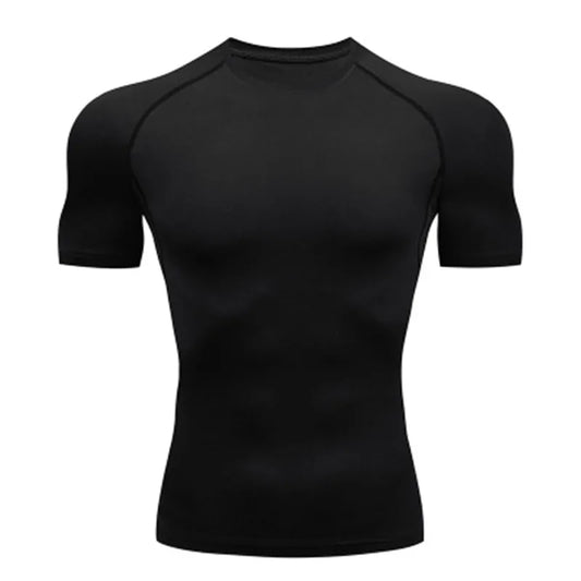 Mens Compression T-Shirt - Breathable Fitness Gym Running Sweatshirt - ZOOMNSTORE
