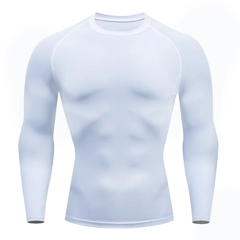 Mens Compression T-Shirt - Breathable Fitness Gym Running Sweatshirt - ZOOMNSTORE