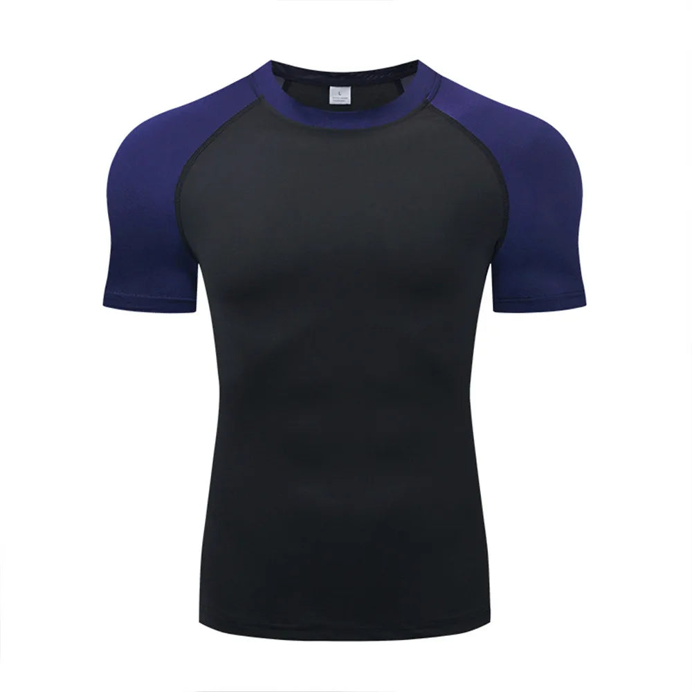 Mens Compression T-Shirt - Breathable Fitness Gym Running Sweatshirt - ZOOMNSTORE