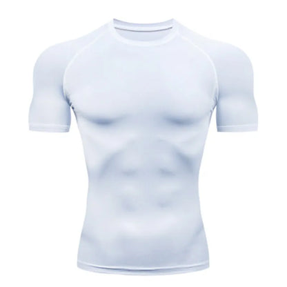 Mens Compression T-Shirt - Breathable Fitness Gym Running Sweatshirt - ZOOMNSTORE