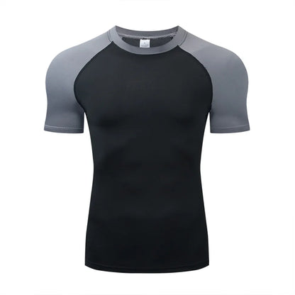 Mens Compression T-Shirt - Breathable Fitness Gym Running Sweatshirt - ZOOMNSTORE