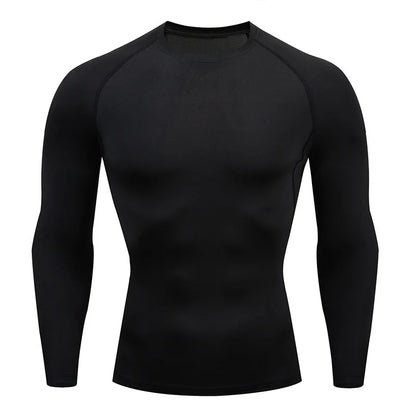 Mens Compression T-Shirt - Breathable Fitness Gym Running Sweatshirt - ZOOMNSTORE