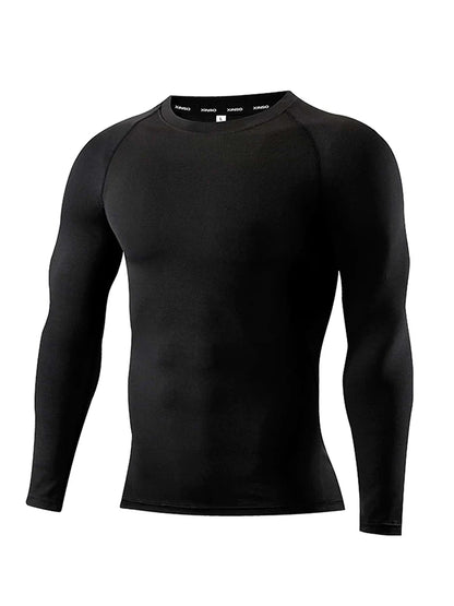 Men's Compression Shirts - Long Sleeve Athletic Workout Tops | Moisture Wicking Base Layers - ZOOMNSTORE