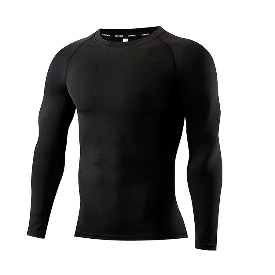 Men's Compression Shirts - Long Sleeve Athletic Workout Tops | Moisture Wicking Base Layers - ZOOMNSTORE