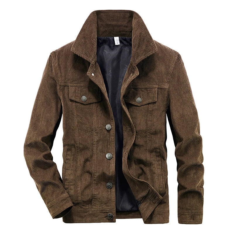 Men's Corduroy Jacket – Retro Mountaineering Coat | Cotton Cargo Outdoor Sports Jacket - ZOOMNSTORE