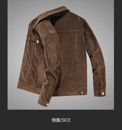 Men's Corduroy Jacket – Retro Mountaineering Coat | Cotton Cargo Outdoor Sports Jacket - ZOOMNSTORE
