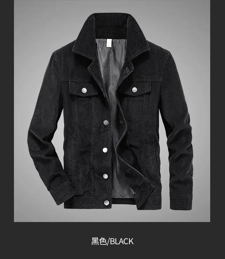 Men's Corduroy Jacket – Retro Mountaineering Coat | Cotton Cargo Outdoor Sports Jacket - ZOOMNSTORE