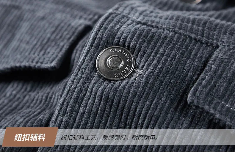 Men's Corduroy Jacket – Retro Mountaineering Coat | Cotton Cargo Outdoor Sports Jacket - ZOOMNSTORE