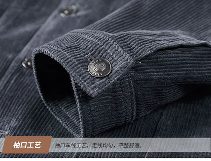 Men's Corduroy Jacket – Retro Mountaineering Coat | Cotton Cargo Outdoor Sports Jacket - ZOOMNSTORE