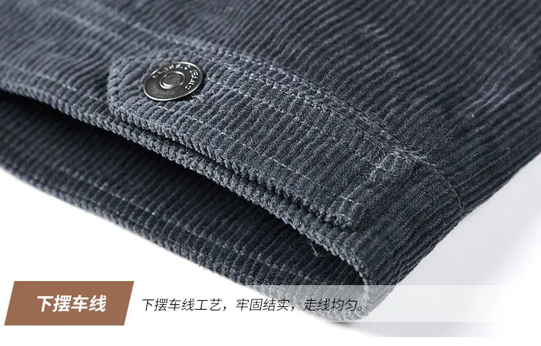 Men's Corduroy Jacket – Retro Mountaineering Coat | Cotton Cargo Outdoor Sports Jacket - ZOOMNSTORE