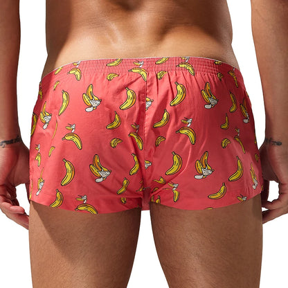 Men's Cotton Boxer Shorts - Plaid Low Waist Slim Fit Boxers With Button Closure - ZOOMNSTORE