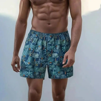Men's Cotton Boxers - Breathable Printed Pattern Boxer Shorts, Comfortable Loungewear - ZOOMNSTORE