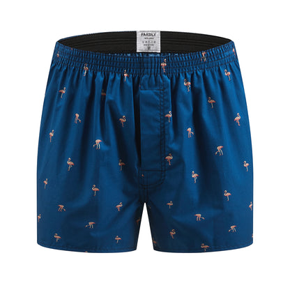 Men's Cotton Boxers - Breathable Printed Pattern Boxer Shorts, Comfortable Loungewear - ZOOMNSTORE