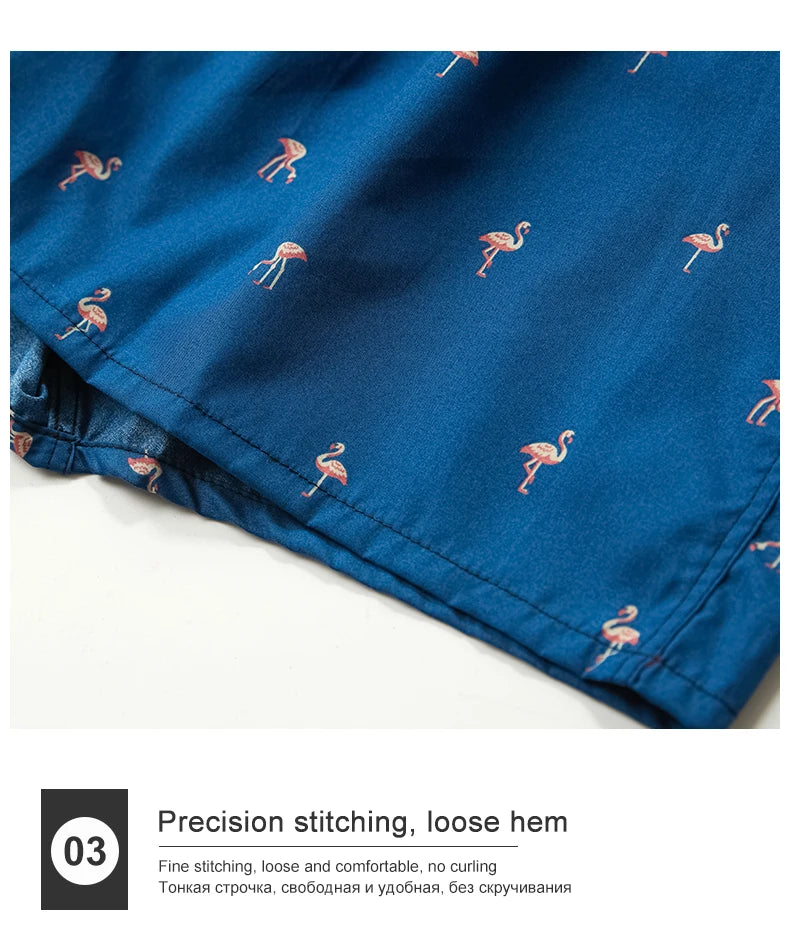 Men's Cotton Boxers - Breathable Printed Pattern Boxer Shorts, Comfortable Loungewear - ZOOMNSTORE