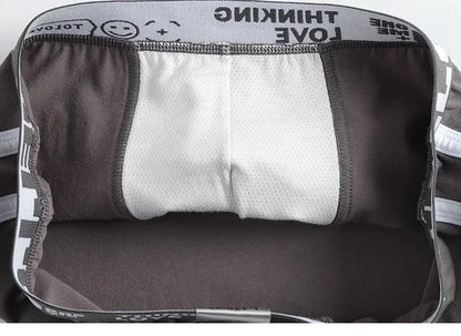 Men's Cotton Boxers - Comfortable Boxer Shorts Pack with Convex Pouch and Letter Pattern - ZOOMNSTORE