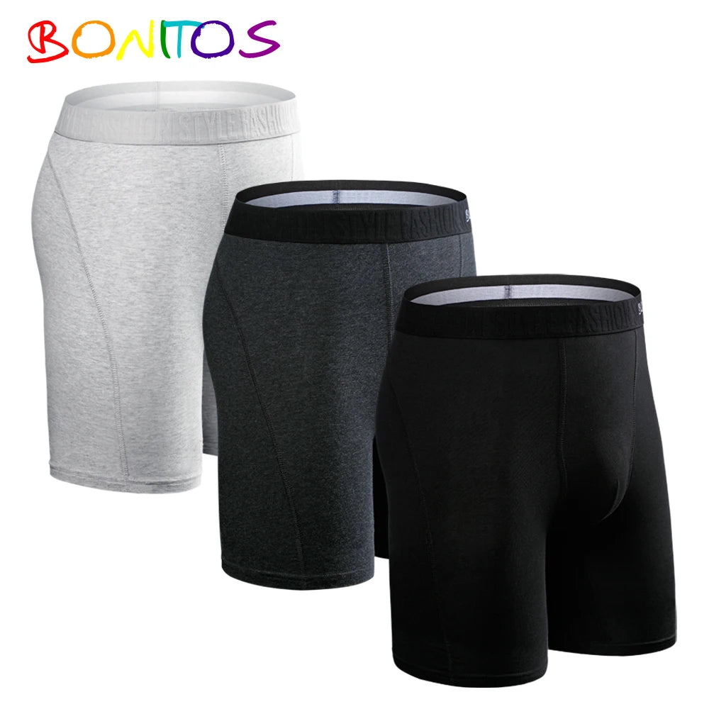 Mens Cotton Boxer Briefs - 3 Pack Comfortable Underwear - ZOOMNSTORE