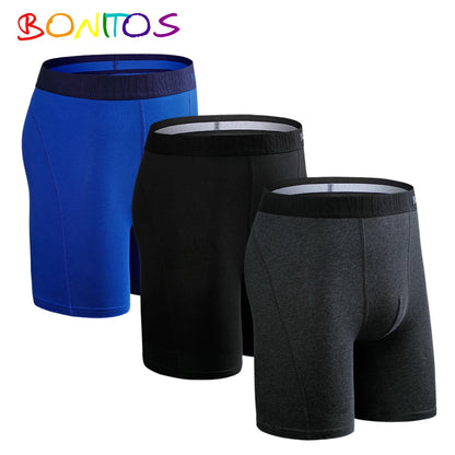 Mens Cotton Boxer Briefs - 3 Pack Comfortable Underwear - ZOOMNSTORE