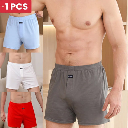 Men's Cotton Boxers – High Waisted Four Corner Breathable Cotton Underwear Shorts - ZOOMNSTORE