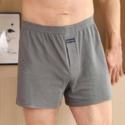Men's Cotton Boxers – High Waisted Four Corner Breathable Cotton Underwear Shorts - ZOOMNSTORE