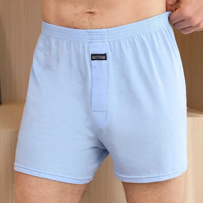 Men's Cotton Boxers – High Waisted Four Corner Breathable Cotton Underwear Shorts - ZOOMNSTORE