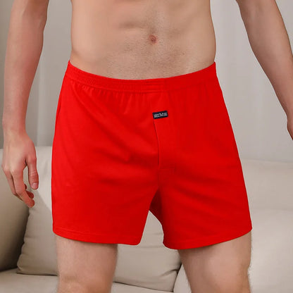Men's Cotton Boxers – High Waisted Four Corner Breathable Cotton Underwear Shorts - ZOOMNSTORE