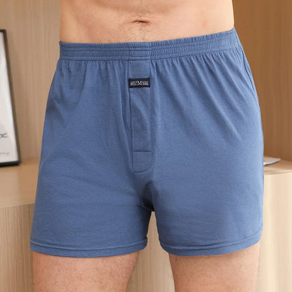 Men's Cotton Boxers – High Waisted Four Corner Breathable Cotton Underwear Shorts - ZOOMNSTORE