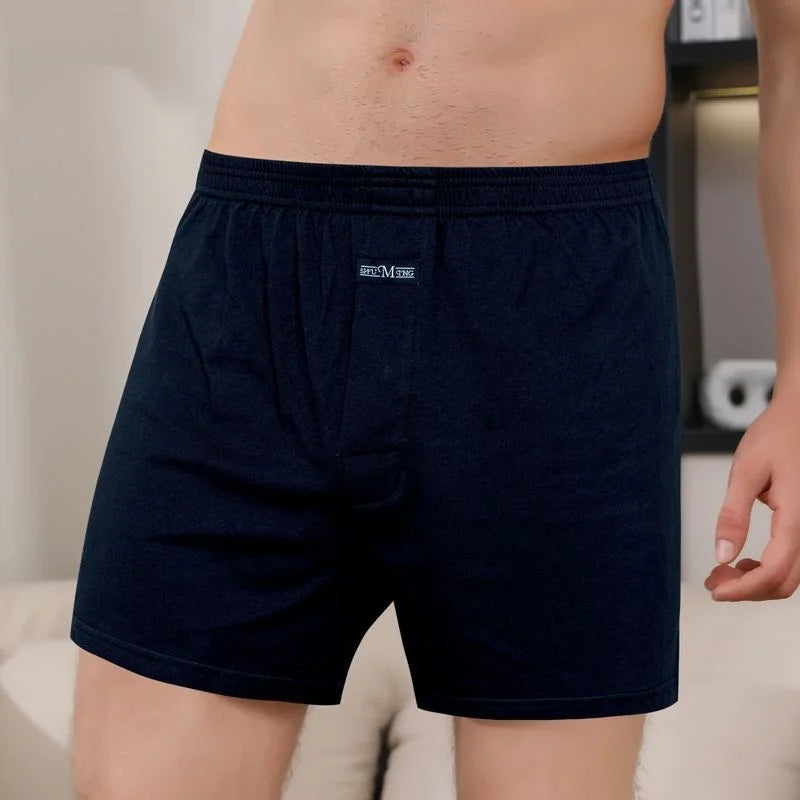 Men's Cotton Boxers – High Waisted Four Corner Breathable Cotton Underwear Shorts - ZOOMNSTORE