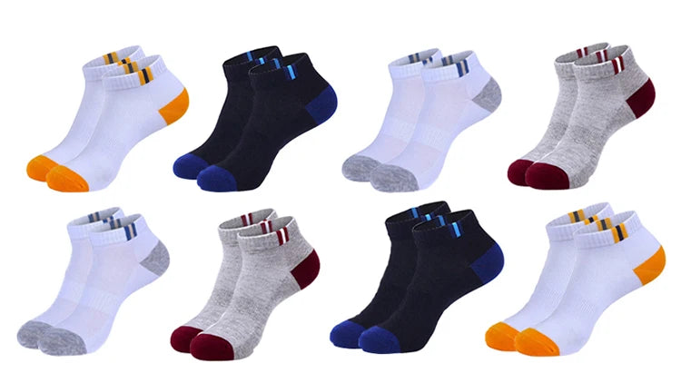 Men's Cotton Socks - 10 Pairs Breathable Mesh Ankle Socks | Casual Sports Lightweight - ZOOMNSTORE