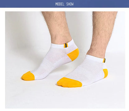 Men's Cotton Socks - 10 Pairs Breathable Mesh Ankle Socks | Casual Sports Lightweight - ZOOMNSTORE