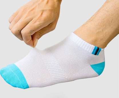 Men's Cotton Socks - 10 Pairs Breathable Mesh Ankle Socks | Casual Sports Lightweight - ZOOMNSTORE