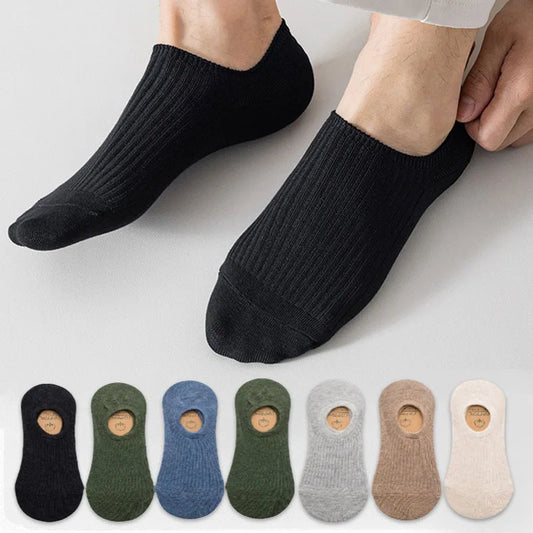 Men's Cotton Socks - 5 Pairs Breathable Mesh Low Cut Sports Socks for Summer - ZOOMNSTORE