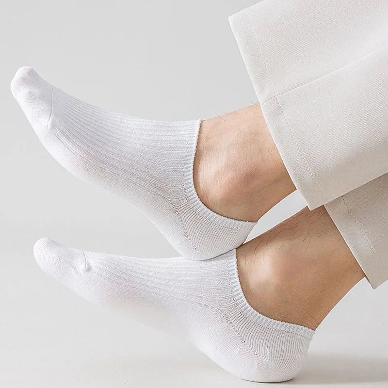 Men's Cotton Socks - 5 Pairs Breathable Mesh Low Cut Sports Socks for Summer - ZOOMNSTORE