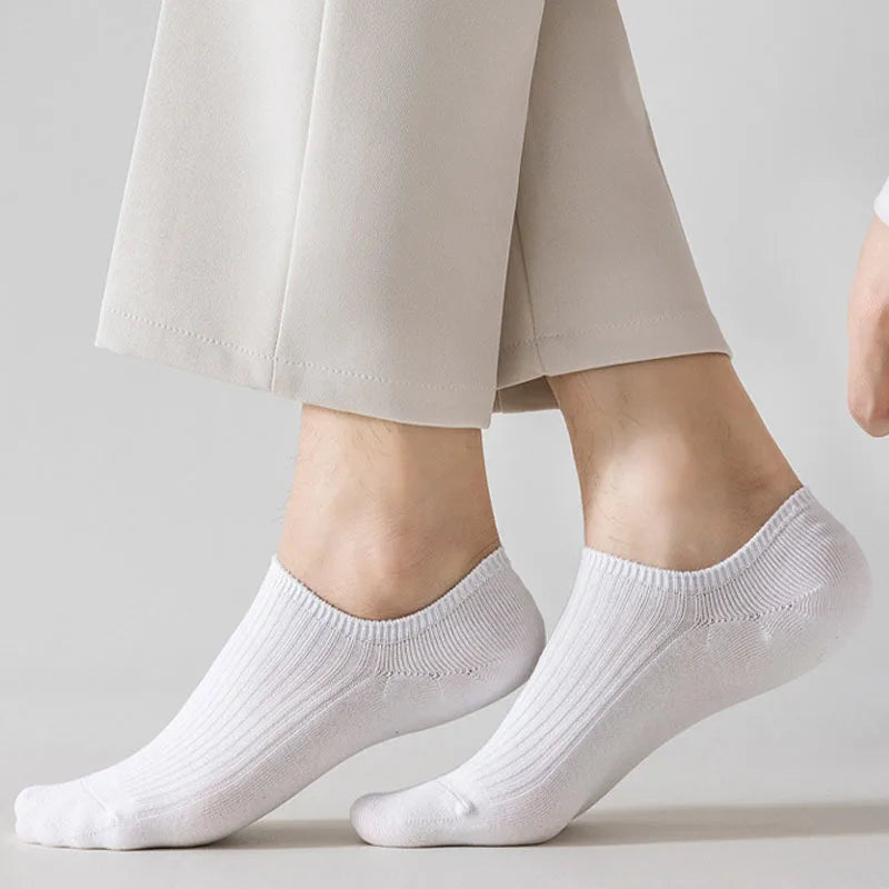 Men's Cotton Socks - 5 Pairs Breathable Mesh Low Cut Sports Socks for Summer - ZOOMNSTORE