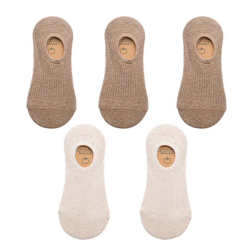 Men's Cotton Socks - 5 Pairs Breathable Mesh Low Cut Sports Socks for Summer - ZOOMNSTORE