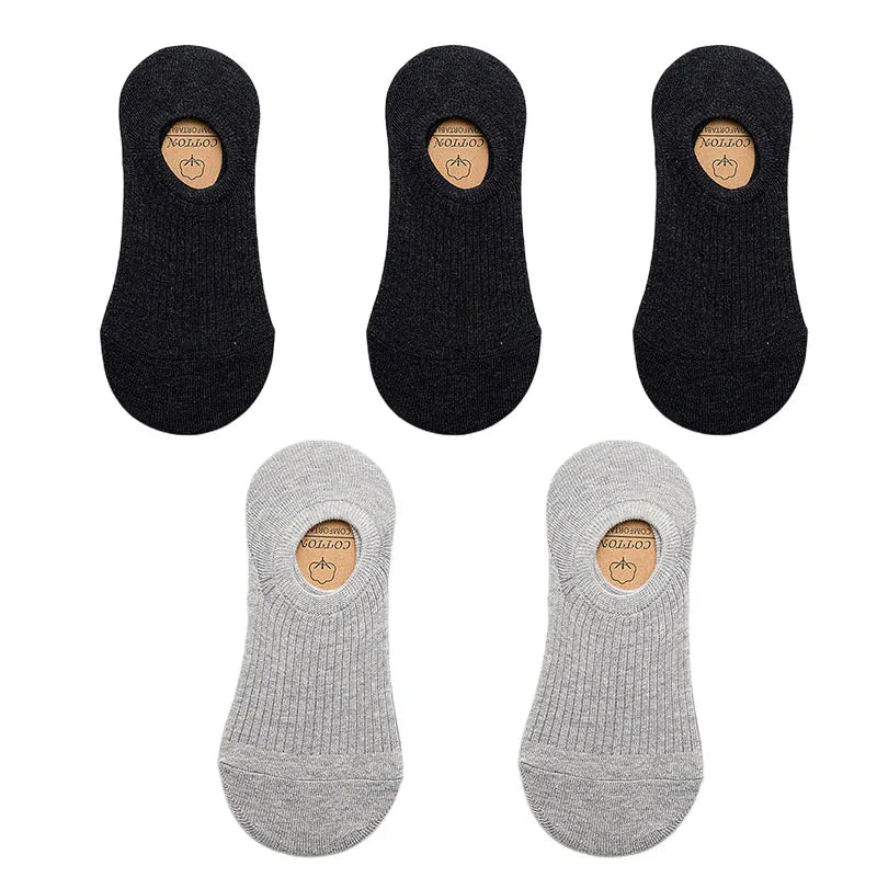 Men's Cotton Socks - 5 Pairs Breathable Mesh Low Cut Sports Socks for Summer - ZOOMNSTORE