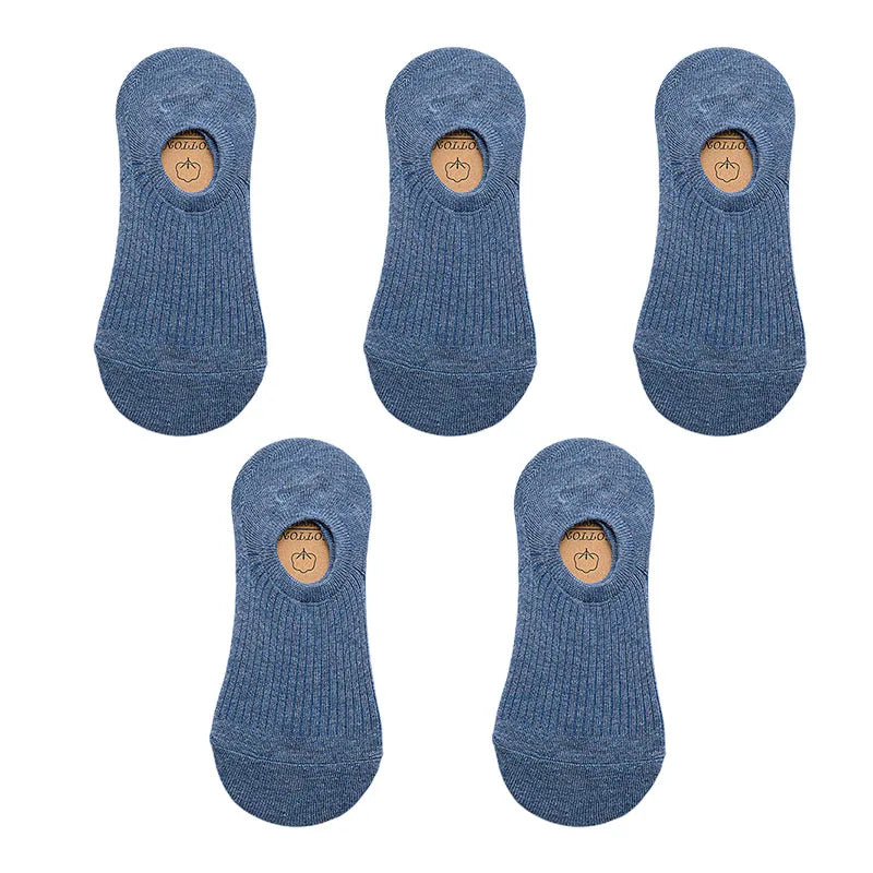 Men's Cotton Socks - 5 Pairs Breathable Mesh Low Cut Sports Socks for Summer - ZOOMNSTORE