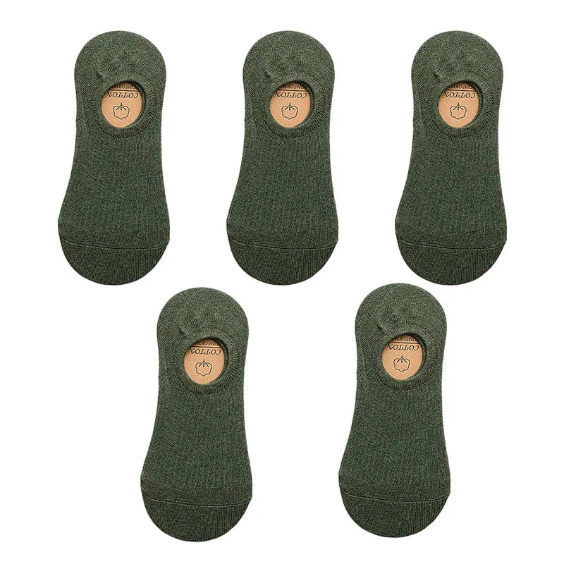 Men's Cotton Socks - 5 Pairs Breathable Mesh Low Cut Sports Socks for Summer - ZOOMNSTORE