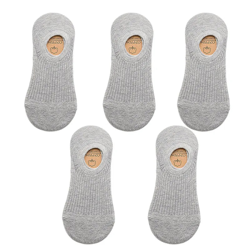 Men's Cotton Socks - 5 Pairs Breathable Mesh Low Cut Sports Socks for Summer - ZOOMNSTORE