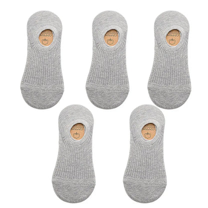Men's Cotton Socks - 5 Pairs Breathable Mesh Low Cut Sports Socks for Summer - ZOOMNSTORE