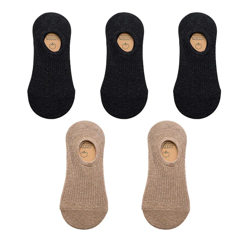 Men's Cotton Socks - 5 Pairs Breathable Mesh Low Cut Sports Socks for Summer - ZOOMNSTORE