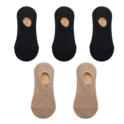 Men's Cotton Socks - 5 Pairs Breathable Mesh Low Cut Sports Socks for Summer - ZOOMNSTORE
