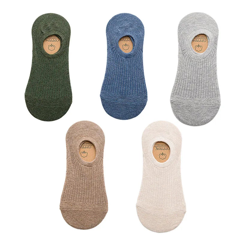 Men's Cotton Socks - 5 Pairs Breathable Mesh Low Cut Sports Socks for Summer - ZOOMNSTORE