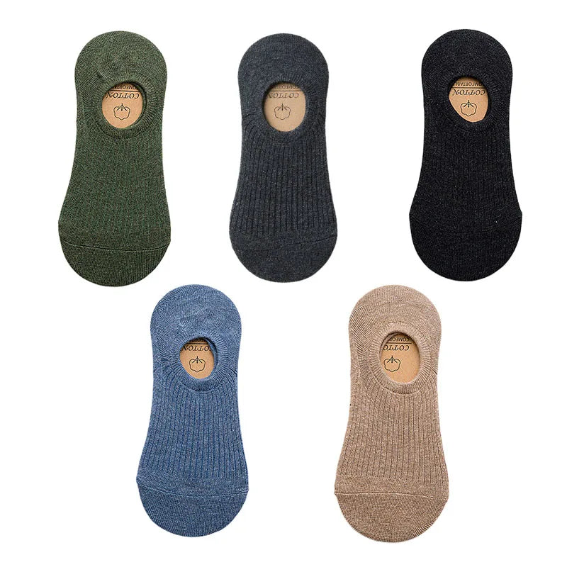 Men's Cotton Socks - 5 Pairs Breathable Mesh Low Cut Sports Socks for Summer - ZOOMNSTORE